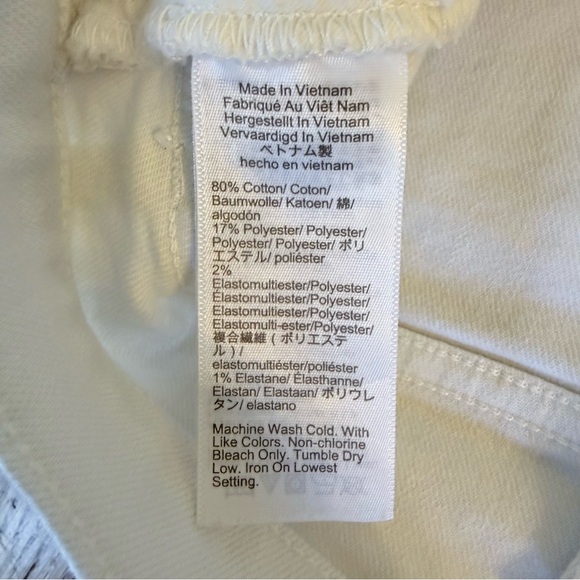 J. Crew Stovepipe Straight Raw Hem White Jeans Denim Signature Stretch 28 - Picture 14 of 15